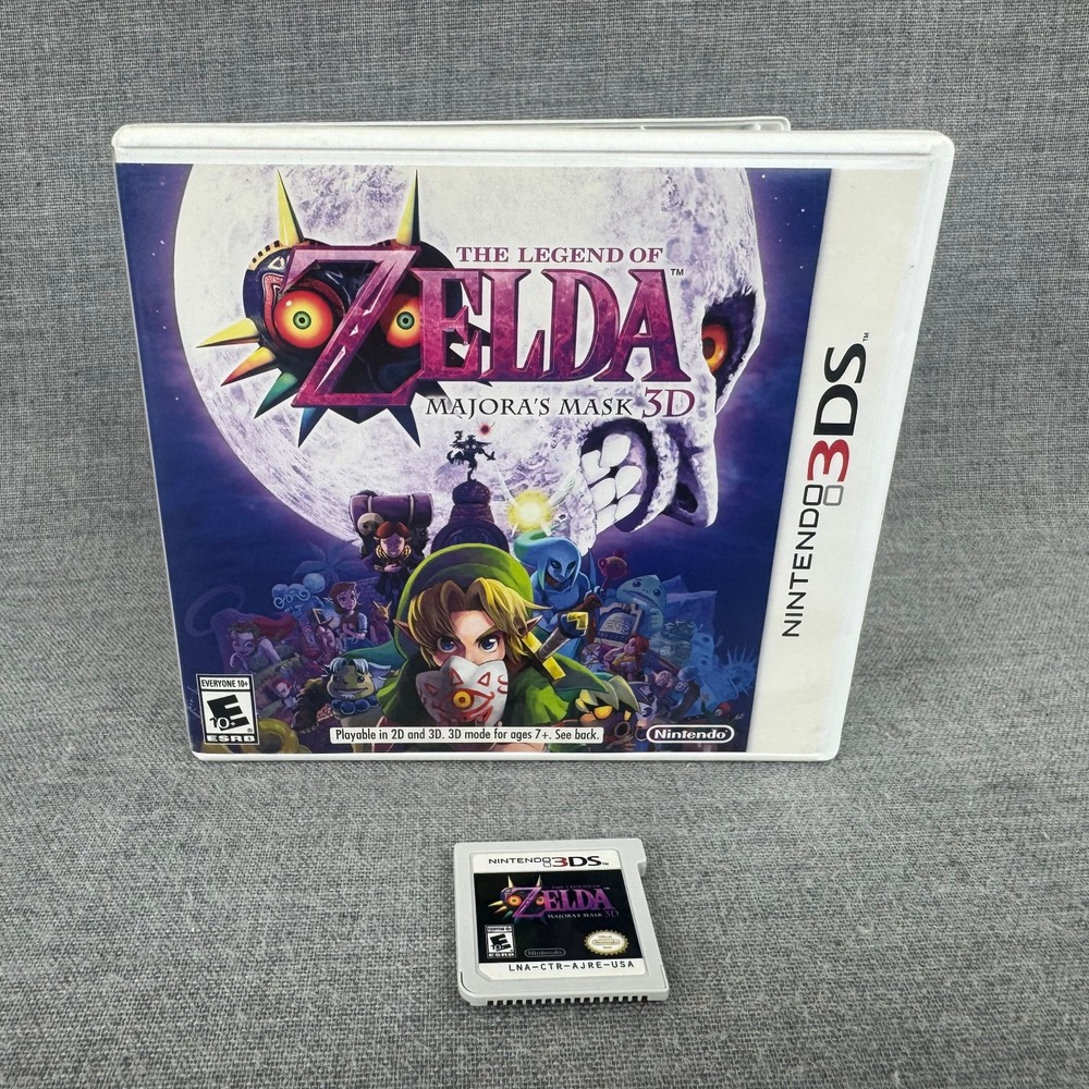 Nintendo 3DS The Legend of Zelda Majora's Mask 3D Tested Working Authentic Case